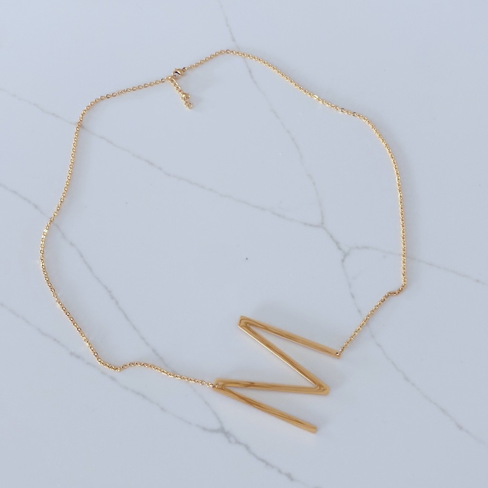 Mignon and Mignon - M Initial Necklace